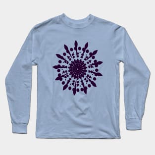 flower of life purple mandala design Long Sleeve T-Shirt